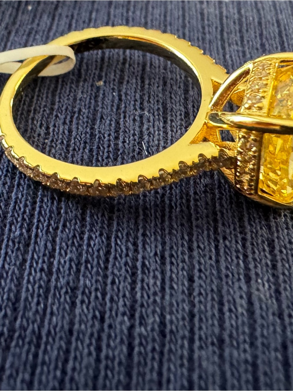 Yellow Cubic Zirconia Promise Rings - Picture 7 of 11
